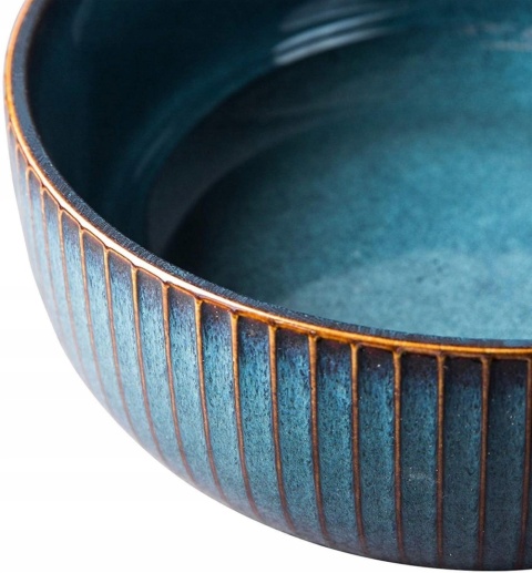 CSYY TALERZ GŁĘBOKI ZESTAW 4 SZTUK CERAMICZNY granatowy duży do zup