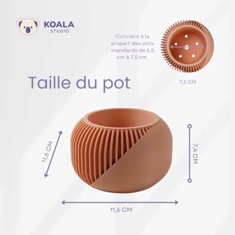 DONICZKA MAŁA donica koralowa na sukulenty kaktusy okrągła 7cm