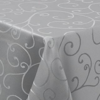 OBRUS SZARY 140 x 100 zestaw 2 sztuk żakardowy wzór elegancki prostokątny