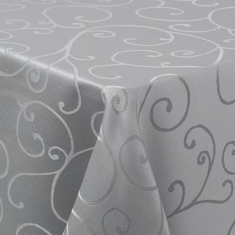 OBRUS SZARY 140 x 100 zestaw 2 sztuk żakardowy wzór elegancki prostokątny