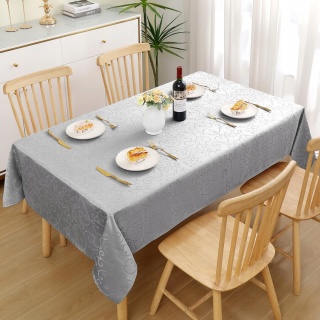 OBRUS SZARY 140 x 100 zestaw 2 sztuk żakardowy wzór elegancki prostokątny