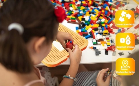 PUDEŁKO POJEMNIK NA LEGO zabawki klocki organizer z przegródkami 3 poziomy
