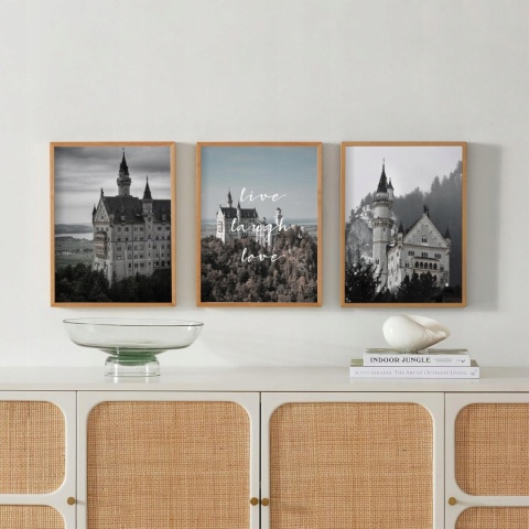 RAMKA NA PLAKAT zdjęcia ścienna 40 x 30 cm zestaw 2 sztuk drewno dąb