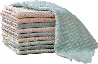 ŚCIERKA ŚCIERECZKI Z MIKROFIBRY ZESTAW 10 SZTUK 25x25 CM WZÓR W ŁUSKĘ RYBY