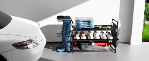SZAFKA REGAŁ NA BUTY STOJAK organizer 3 poziomy do garderoby metalowy