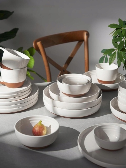TALERZE GŁĘBOKIE NA ZUPĘ makarony obiadowe zestaw 4 sztuk ceramiczne 22 cm