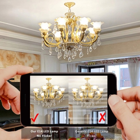 ŻARÓWKA LED E14 ZESTAW 4 SZTUK 3W 2700K ciepła biel niemrugająca