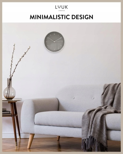 ZEGAR ŚCIENNY analogowy cichy płynący sekundnik LUUK LIFESTYLE
